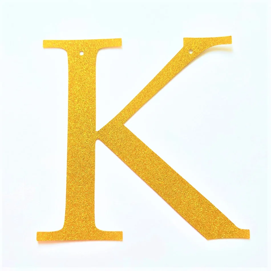 

Personalized Alphabet Glitter Paper Letter Banner DIY Name Hanging Party Flags Holiday Garland Decoration Birthday Wedding Decor
