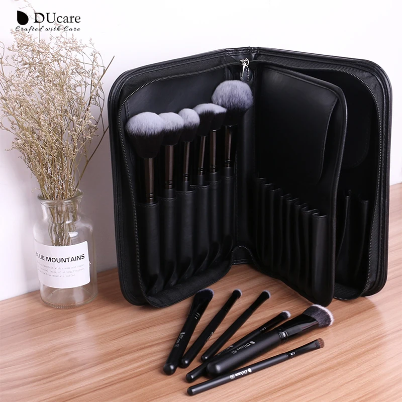 DUcare Cosmetic Bag Makeup Brush Case Professional Beauty Container Storage Big Cosmetic Organizer Travel Makeup Pouch