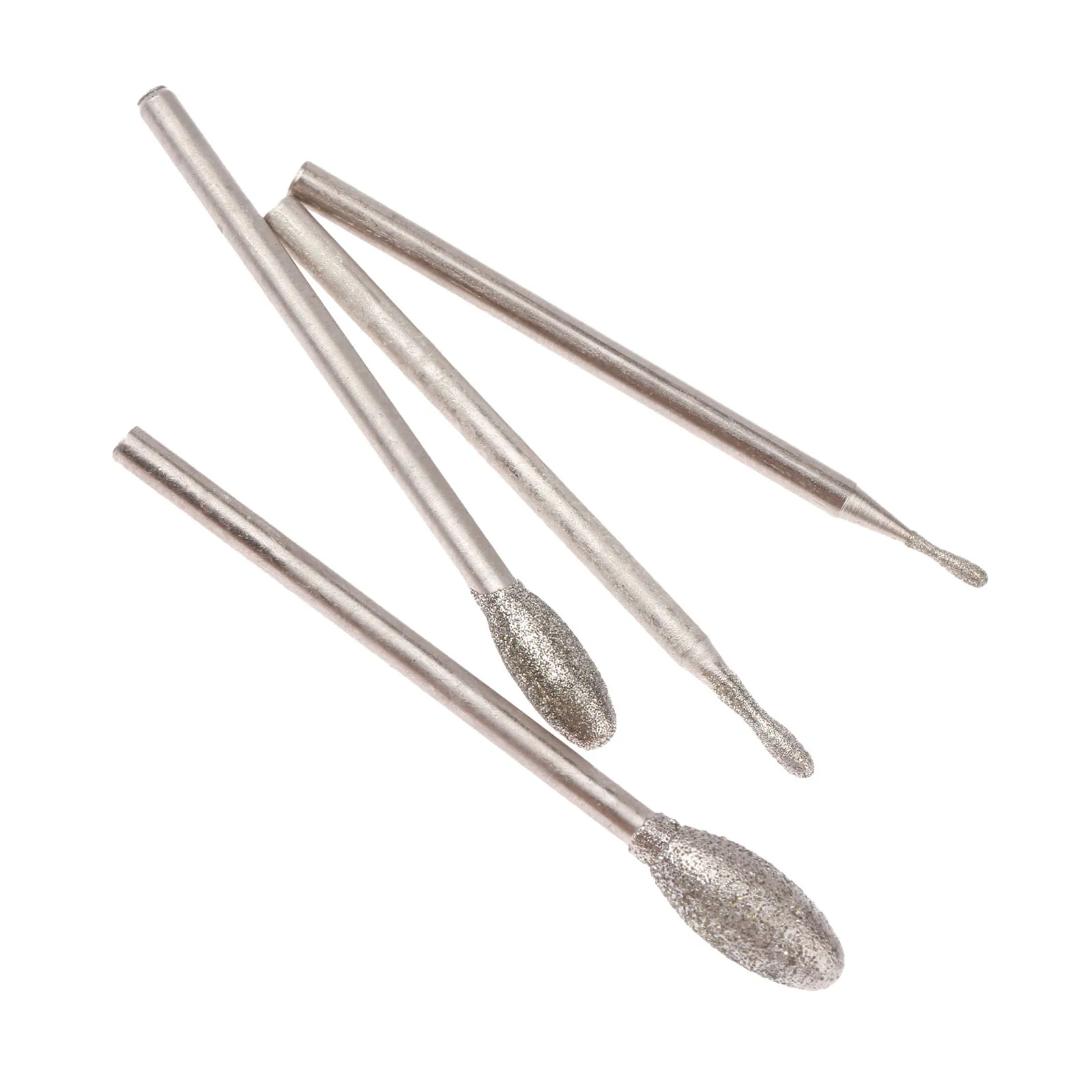 14Pcs 2.35mm Shank Oval Diamond Grinding Head Burrs Bits Jade Stone Carving Polishing Engraving Tool Dremel Accesories