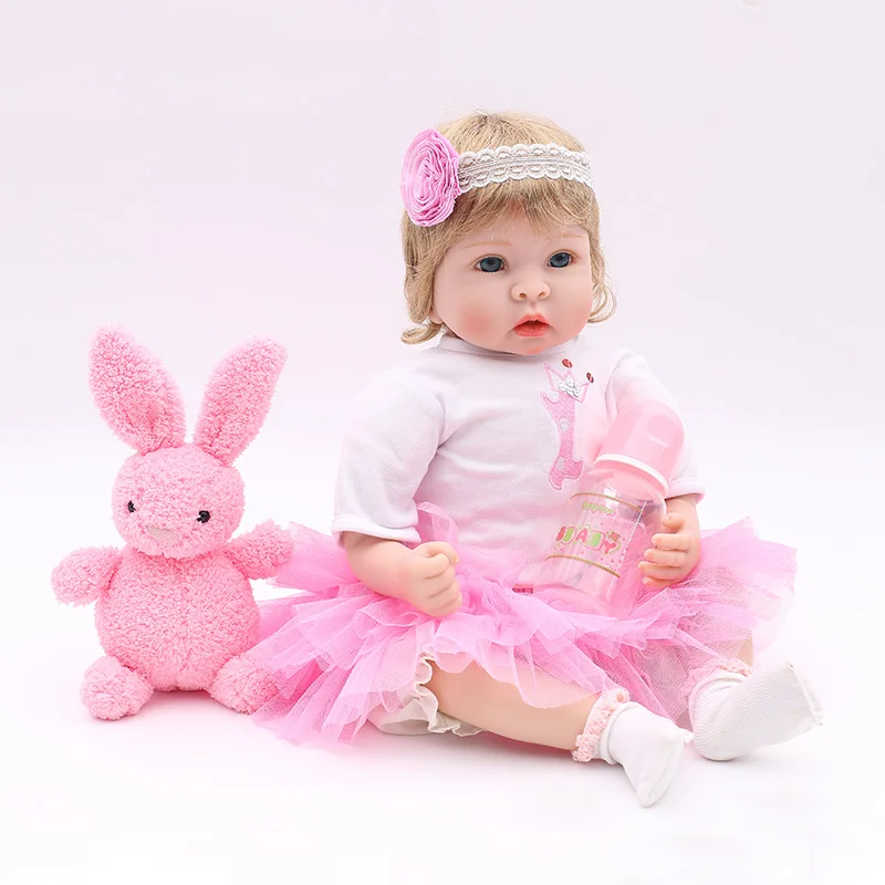 

New Design 55cm Silicone Reborn Baby Dolls girl toys gift Boneca Reborn menina Realista bebe reborn toddler boneca NPK