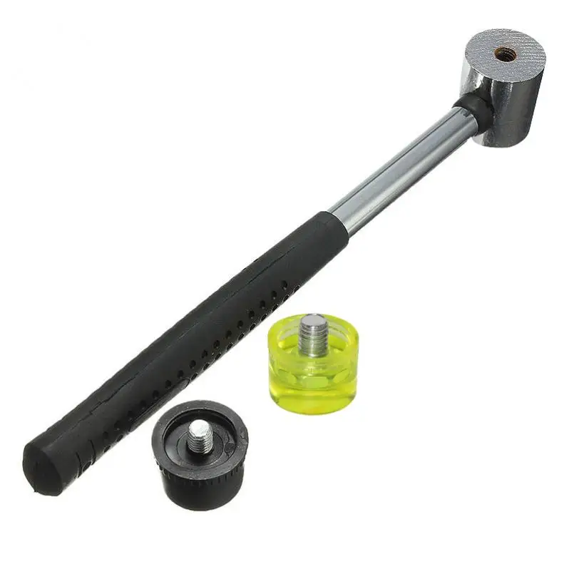 25/30/35/40mm Rubber Hammer Head Double Faced Work Rubber Beads Hammer with Replaceable Hammer Head Nylon Head Mallet Tool