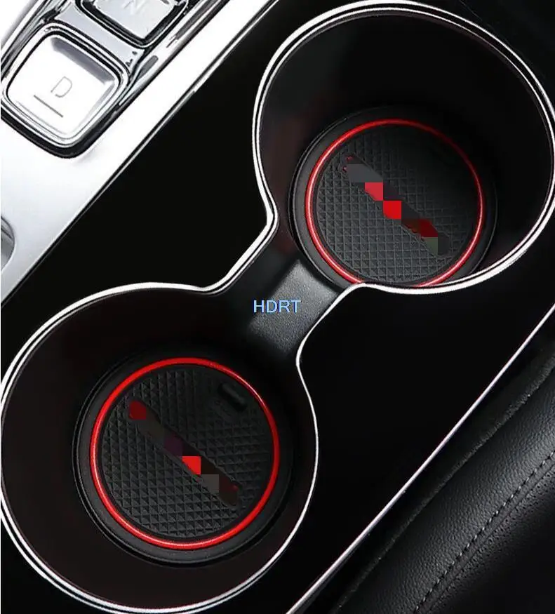 For Hyundai Tucson L 2021 Car 18pcs Red / White Door Groove Mat Anti-slip Pad Interior Decoration Car-Styling Cup Mat