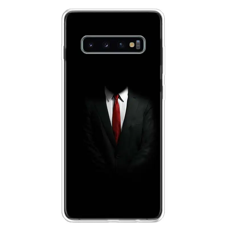 Man Suit Shirt Tie Soft Soft Phone Case for Samsung Galaxy A51 A71 A41 A31 A21S A11 A10 A20E A30 A40 A50 A70 A6 A7 A8 A9 Plus +