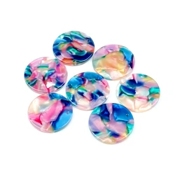 Leopard Print,Tortoise Shell Earring Charm,Acetate Acrylic Beads,Round Shaped,Boho,Earring Parts,Ohrringe finding,24mm-ACE181