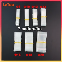 7meters/lot Clear Heat shrink tube transparent shrinkable tubing 2:1 8mm 10mm 12mm 14mm 16m 18mm 20mm cable sleeve wrap wire kit