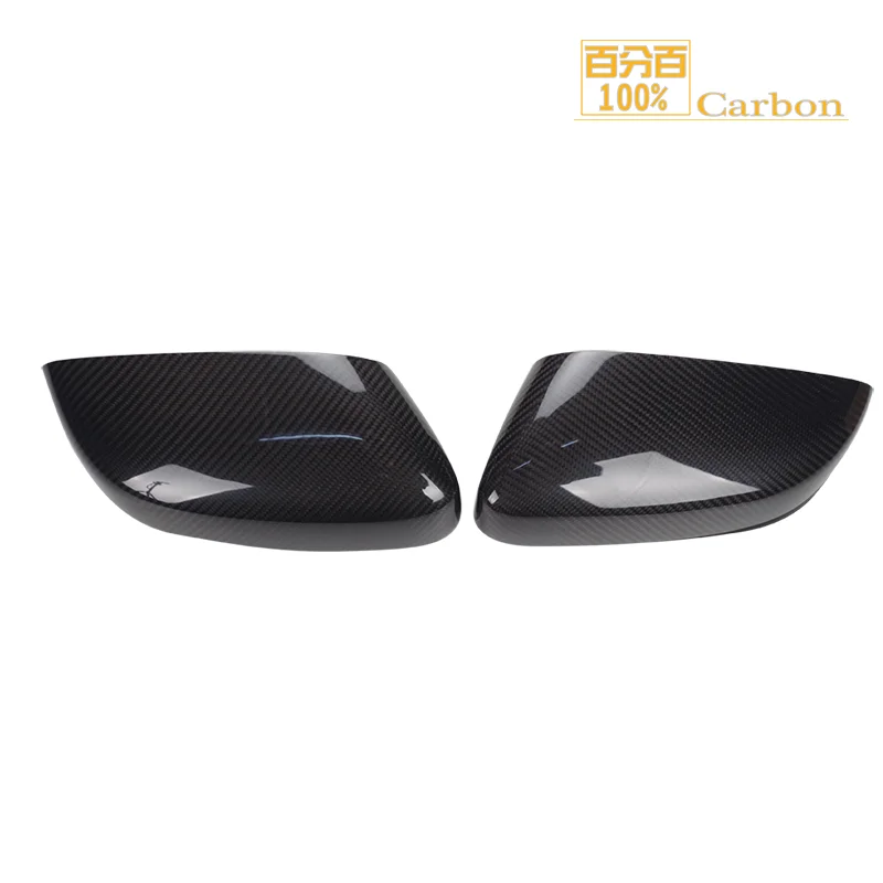 

2Pcs Car Glossy Carbon Fiber Side Rear View Mirror Cover Add on type for 5 Series G30 2018-2020 LHD