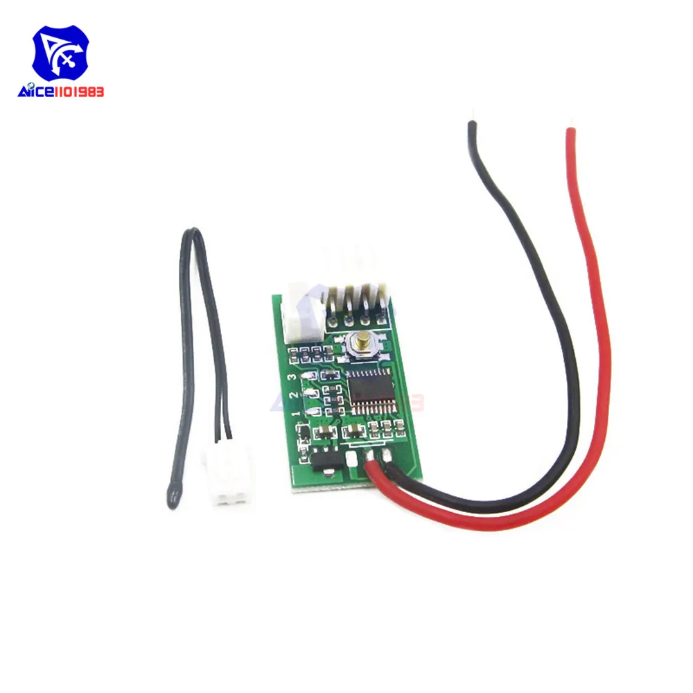 diymore DC 12V PWM Temperature Detector Probe Controller 4-Wire Temperature Fan Speed Controller Governor for PC Fan STK IC