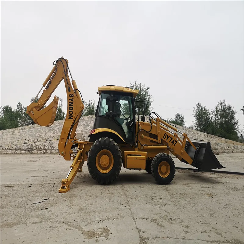 SY747 Powerful Excavation Loading Excavator Bucket  Backhoe Loader