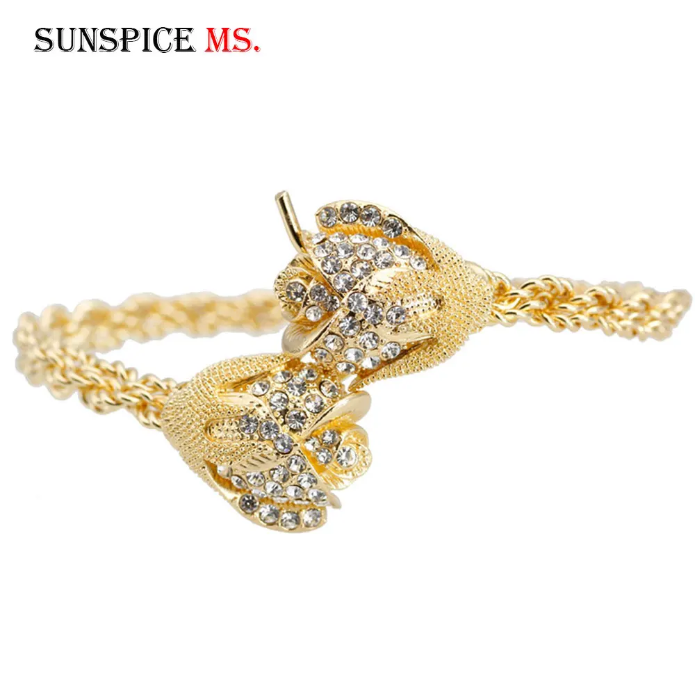 Sunspincems Fashion Kids Flower Hairbands Women Anklet Gold Silver Color Metal Bands Morocco Wedding Bridal Bun Jewelry Gift