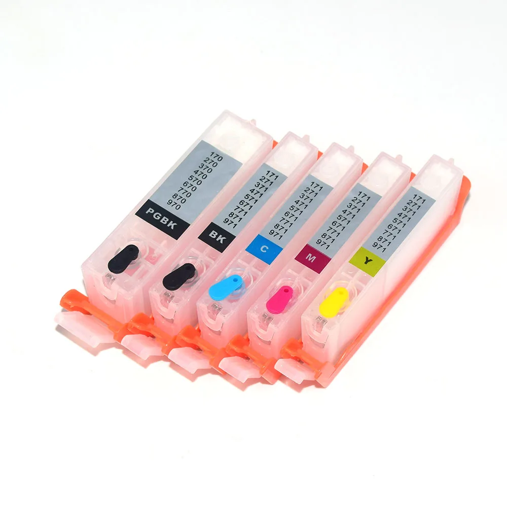 PGI-270/CLI-271 Refillable Ink Cartridge With ARC Chip For MG6820 MG6821 MG6822 MG5720 MG5721 MG5722 7720 TS5020 TS602 Printers