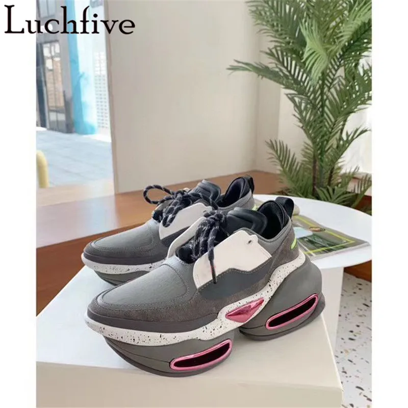 Sneakers Woman Casual lace up Flat Shose Designer Platform Runway Shoes Autumn New Increased height Trainers Shoes Woman