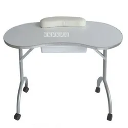 Table de manucure portable Mdf avec assistance de bras, table à ongles pliable, bureau de manucure beauté spa avec roues, meubles de salon