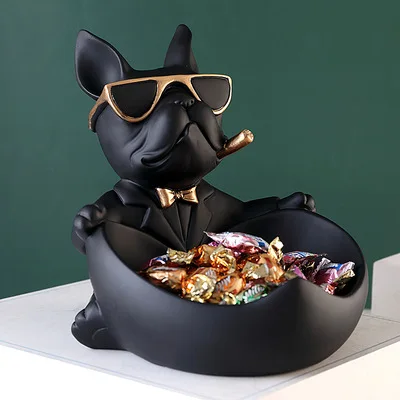 Dog Figurine Dog Statue Storage Box Home Decoration Ornamental Crafts Art Sculpture Figurines Home Decor Gift Figurinhas Estatua