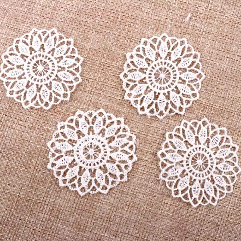 Beautiful White Color Net Lace Trim Embroidered Lace Ribbon For Sewing Wedding Decoration DIY 45mm