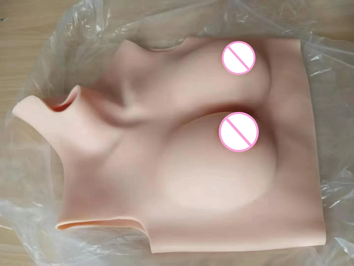 

B CUP Short High Collar Neck Fake Artificial Boob Realistic Silicone Breast Forms Crossdresser Shemale Transgender Drag Queen 4G