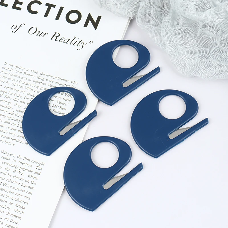 Hot 2pcs Plastic Mini Letter Knife Mail Envelope Opener Safety Paper Guarded Cutter