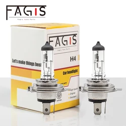 Fagis US Brand 2 Pcs H4 9003 HB2 12v 60/55w P43t Clear Bulbs White Car Headlight Auto Halogen Lamps Car Lights