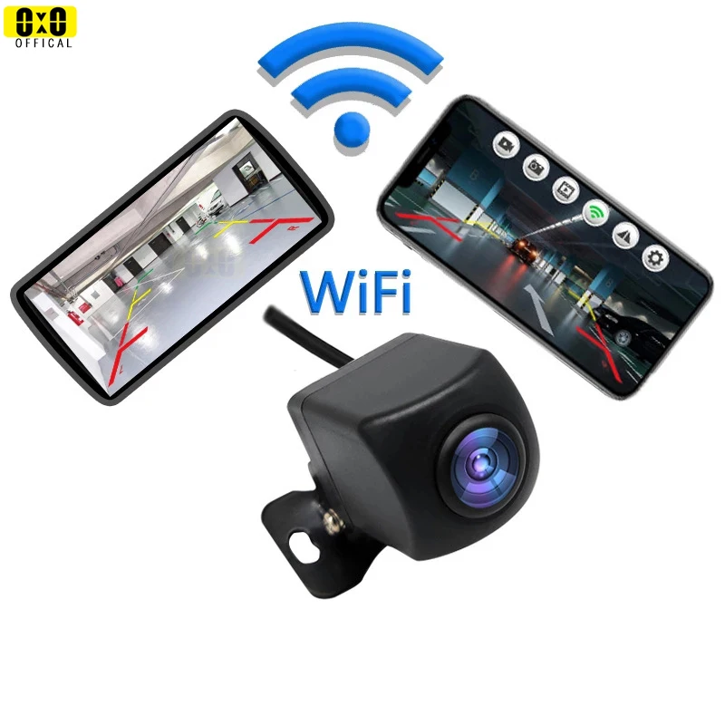 Wireless Car Rear View Camera WIFI 170 Degree WiFi Reversing Camera HD Night Vision Mini for iPhone Android 12V Cars