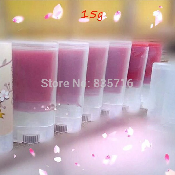 20 pz/pacco 15g Bianco nero Vuoto Ovale rotondo Vuoto Rossetto Balsamo per le labbra Tubi di Plastica Solido Piatto Profumo Deodorante Stick Contenitori