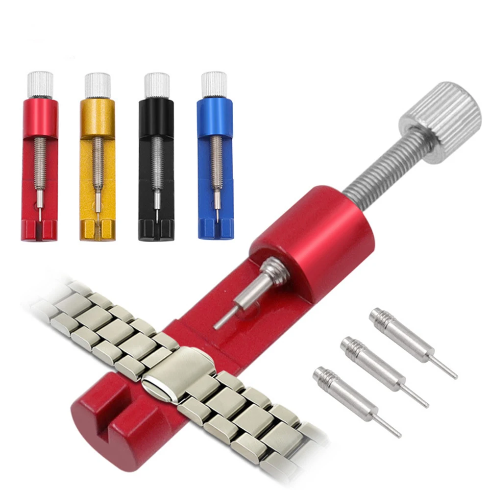 Draagbare Horloge Band Strap Link Pin Remover Repair Tool Kit Horloge Link Removal Met 3 Pins Vervanging Metalen Band Verstelbare