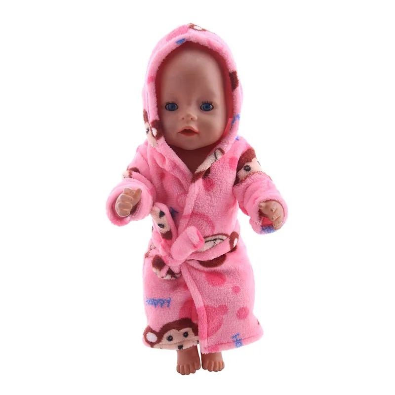 Doll Bath Towel Pajamas Nightgowns Fit 18 Inch American&43 Cm Baby New Born Doll Reborn Our Generation Christmas Girl`s Toy  DIY