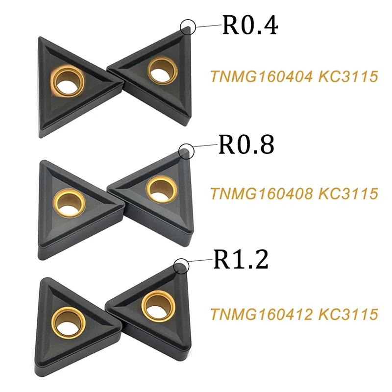 

10PCS TNMG160404 TNMG160408 TNMG160412 KC3115 External Turning Tool High Quality Carbide Inserts CNC Lathe Tools For Cast Iron