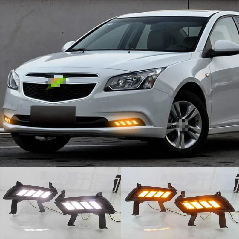 

2PCS LED DRL Daytime Running Light Daylight with turn signal lamp For chevrolet cruze 2015