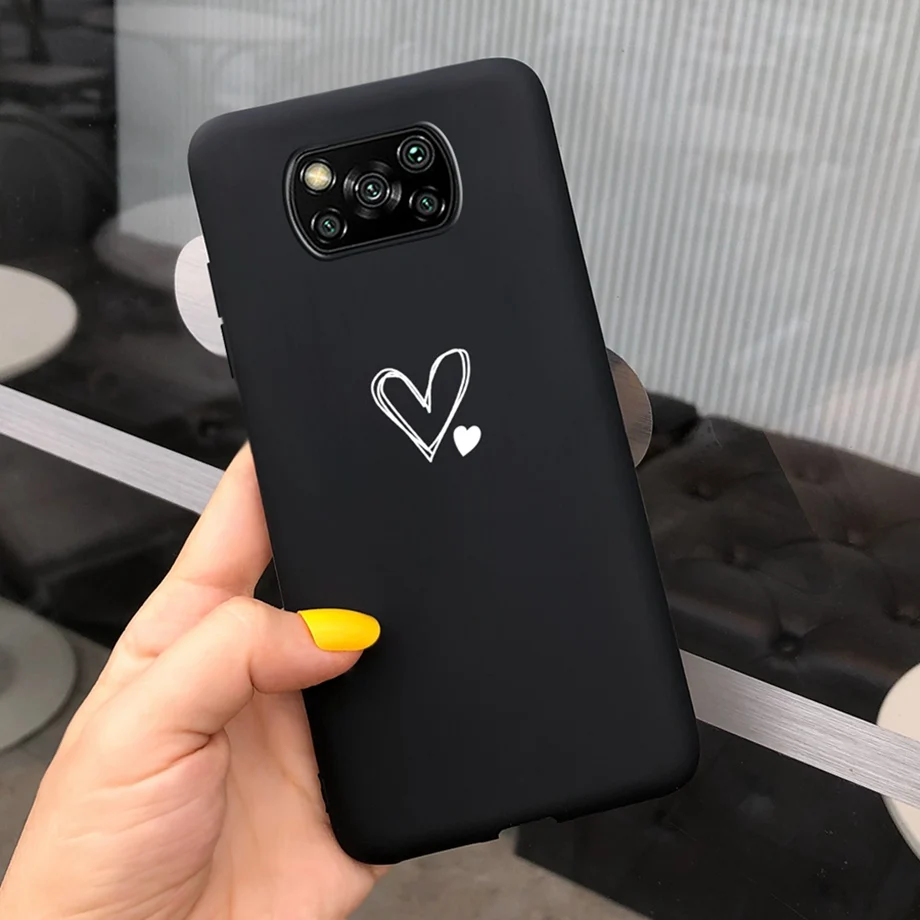 جراب هاتف شاومي بوكو X3 NFC Xiomi Poco X3 Pro جراب PocoX3 ممتص للصدمات زوجين جذاب على شكل قلب جميل حافظة هاتف Poco X 3 PRO 6.67 "Shell