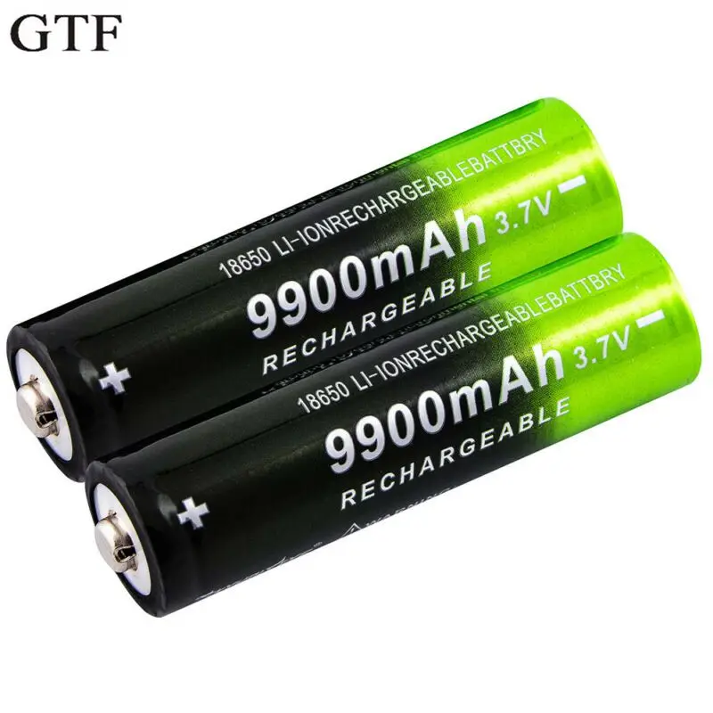 GTF 18650 3.7V 9900mAh Rechargeable Battery For Flashlight Torch headlamp Li-ion Rechargeable Battery drop shipping