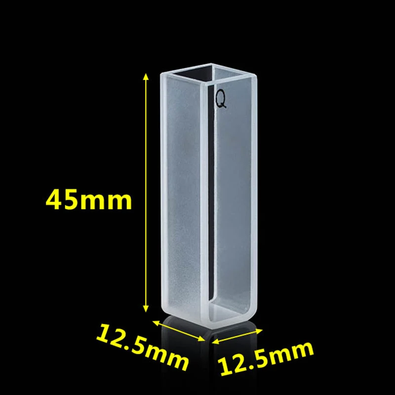QUARTZ cuvette 10 มม./5/20/30/40/50 mm/cm/ซม.UV-ส่งกรดและด่างที่กำหนดเอง