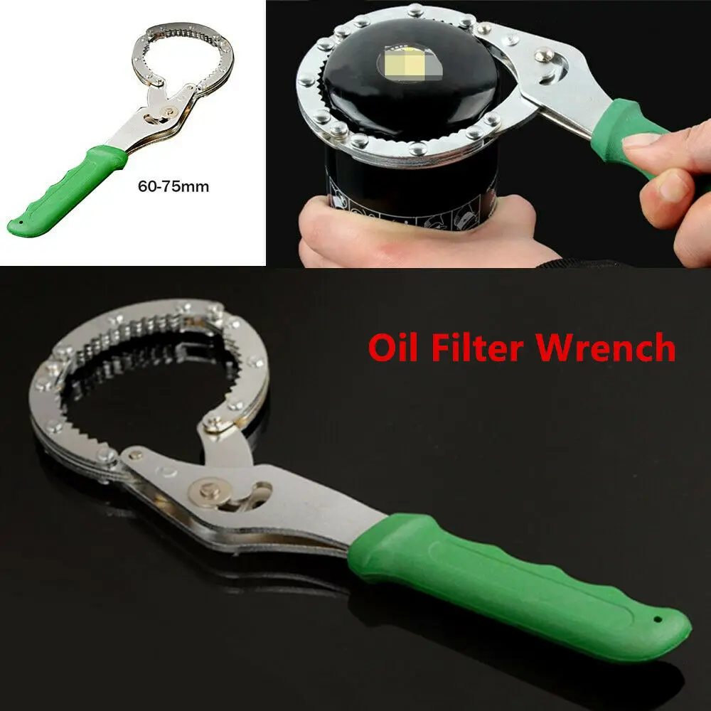 Car SUV Motorcycle Oil Filter Wrench Handcuff Style Remover Tool Range 60mm-75mm