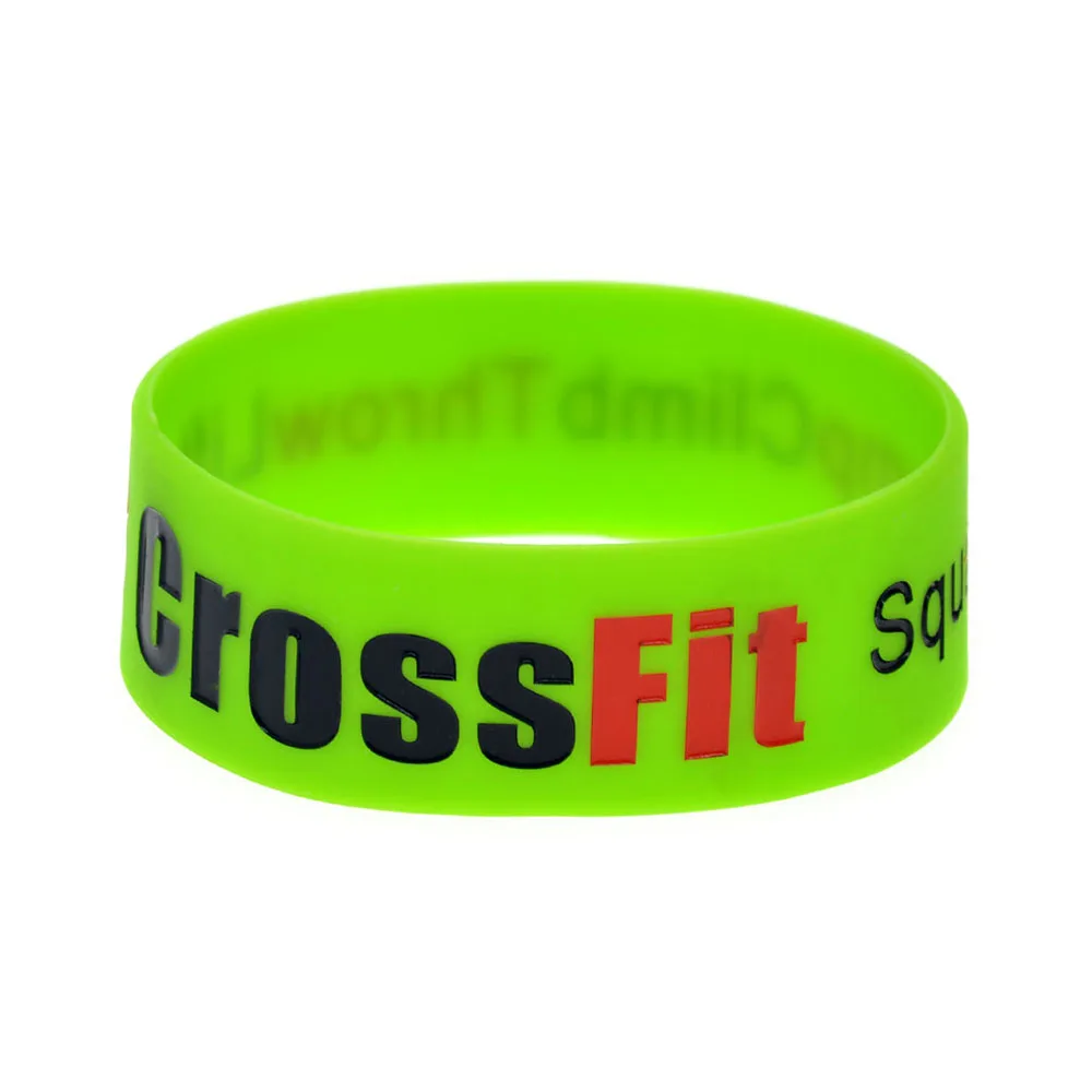 1 PC CrossFit Squat Jump Climb Throw Lift Silikonkautschuk-Armband, 2,5 cm breit – Detail 2