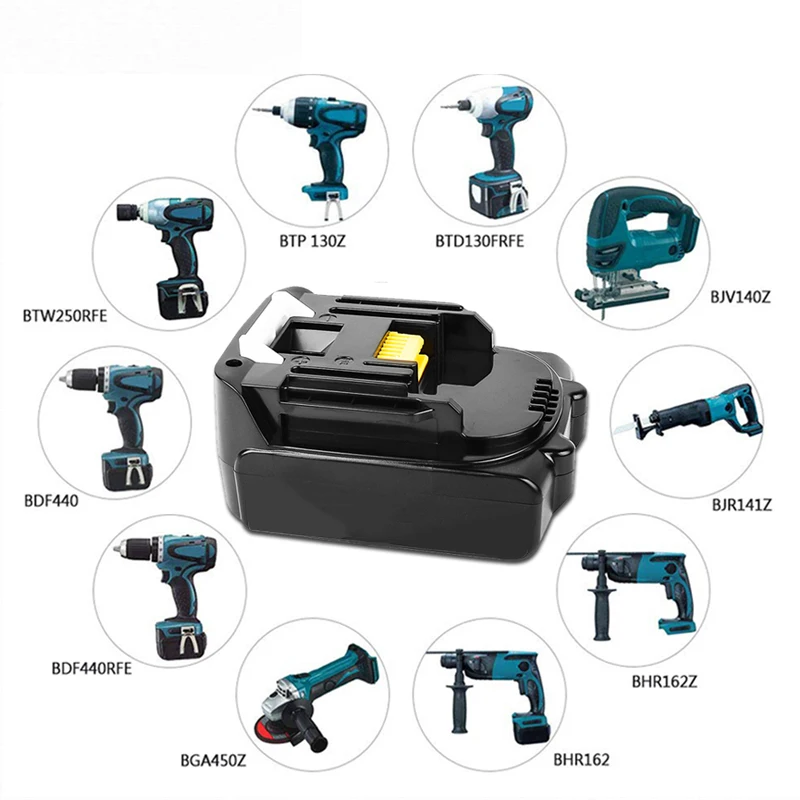 Imagem -06 - Bateria Li-ion sem Fio para Makita Substituição de Led Ferramentas Elétricas Bl1415 14.4v 3.0ah Bl1430 Lxt200 1940653 1940661 1945598