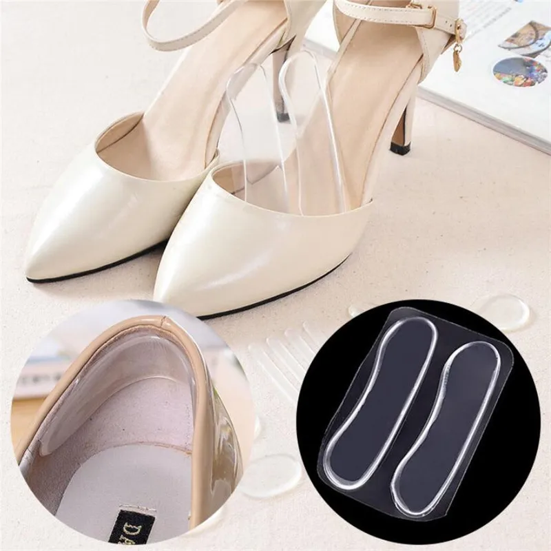 

20pcs=10Pairs Women Strip Heel Stick Foot Care Insoles Inserts Silicone Gel Pads For Shoes Liner Grips For Feet Protector