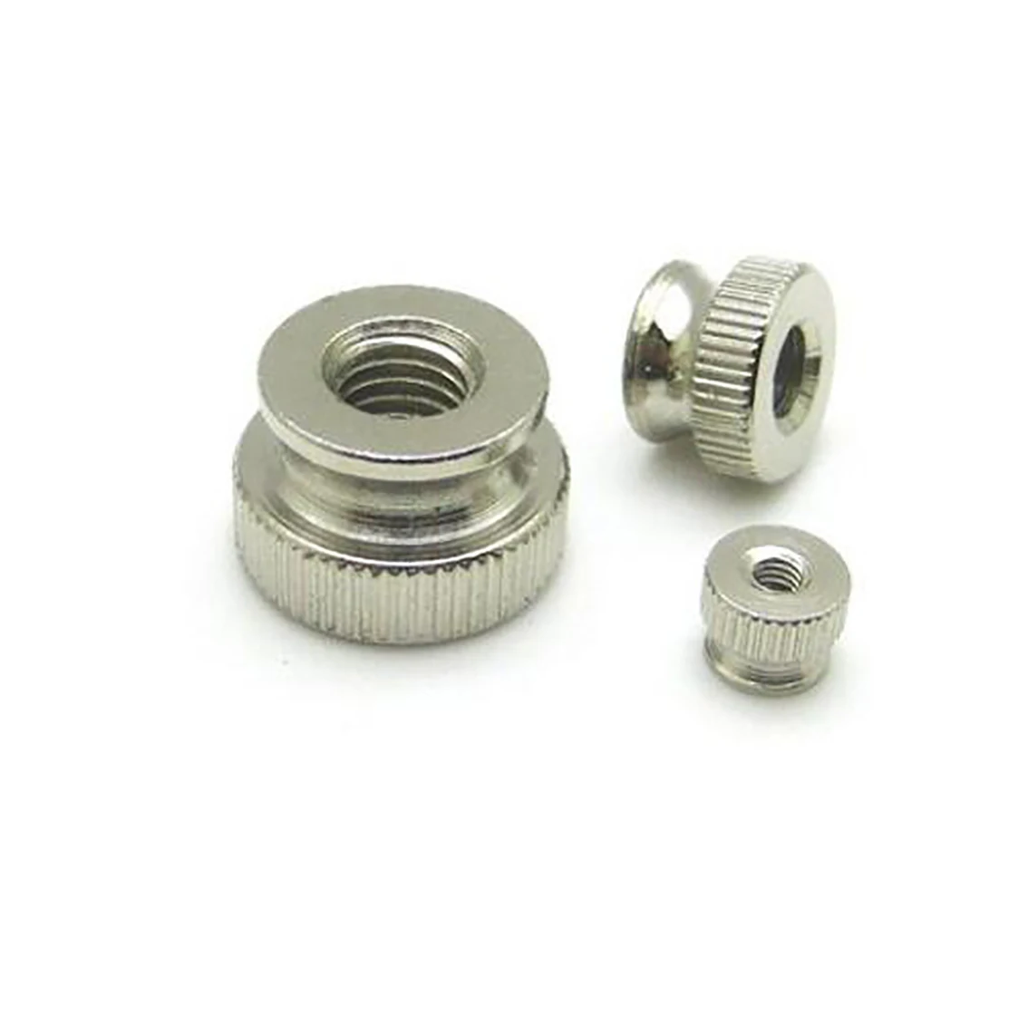 10/20/30/50/100Pcs M3 M4 Iron Ni-Plated Knurled Thumb Nuts Hand Grip Knobs Step Nut For PC Computer Case DIY