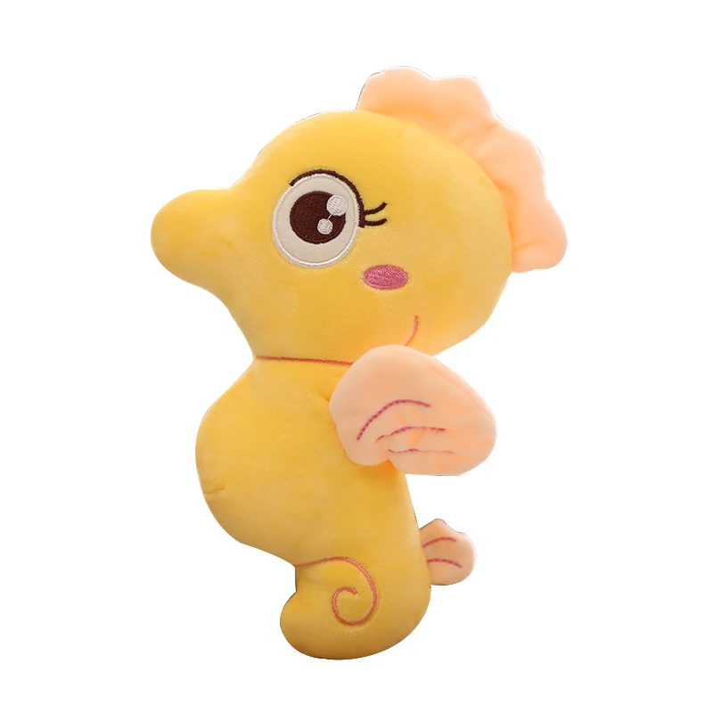 sweet shy seahorse lovely cartoon animal colors cute plush toy soft stuffed doll boy girl birthday Christmas gift 1pc
