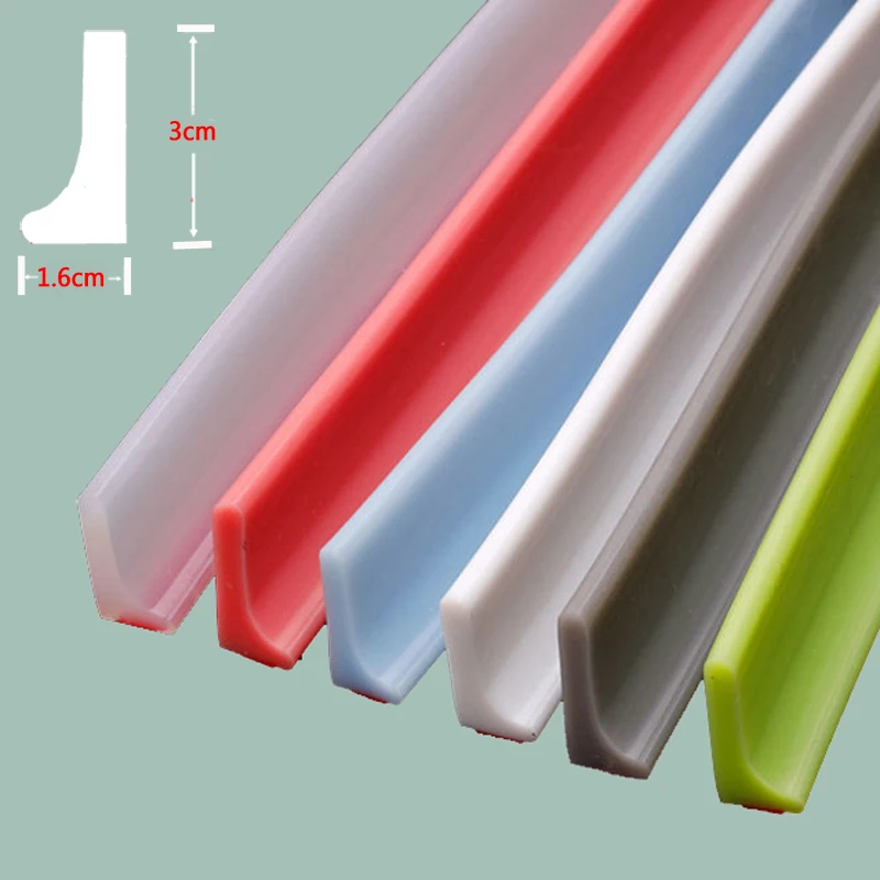 Bathroom accessories shower Dam silicone Dry And Wet Separation Water retaining strip flood barrier Door Guard blocker stopper