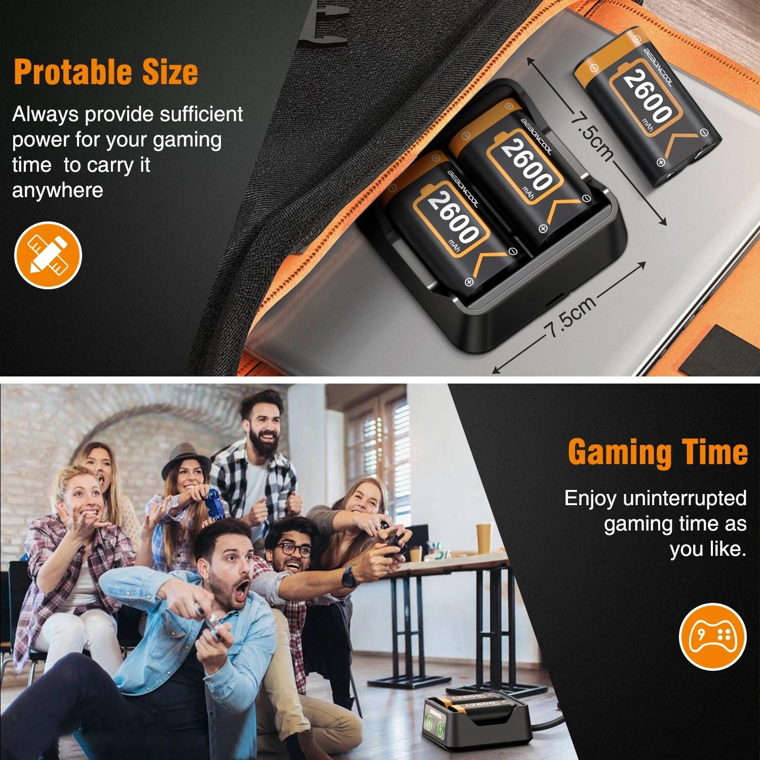 3x2600mah bateria recarregável para xbox series x/s/xbox um s/x gamepad + carregador de bateria usb para xbox um controlador