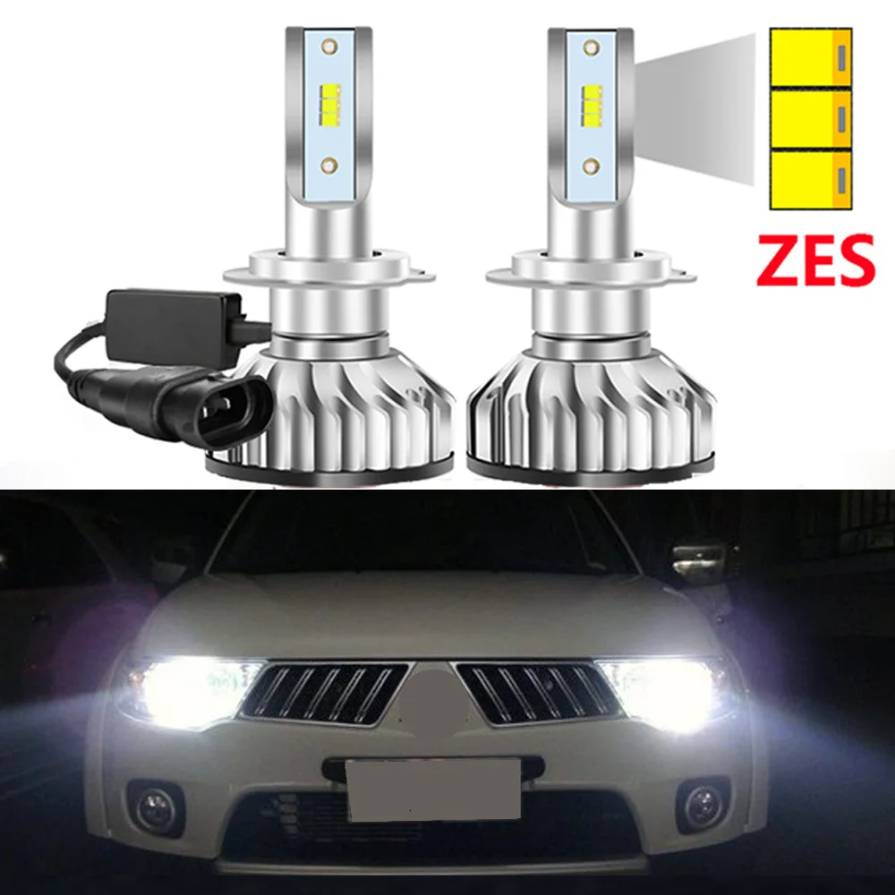 

2Pcs Car Led Headlight Bulbs for Mitsubishi Pajero Montero Shogun V80 (NP) EXCEED 2006 2007 2008 High Low Beam LED Headlight