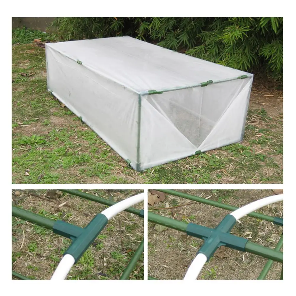 PVC Greenhouse Frame Connector Plants Awning Pillar Connectors Climbing Plants Awning Pipe Pole Connecting Joints Garden Tools