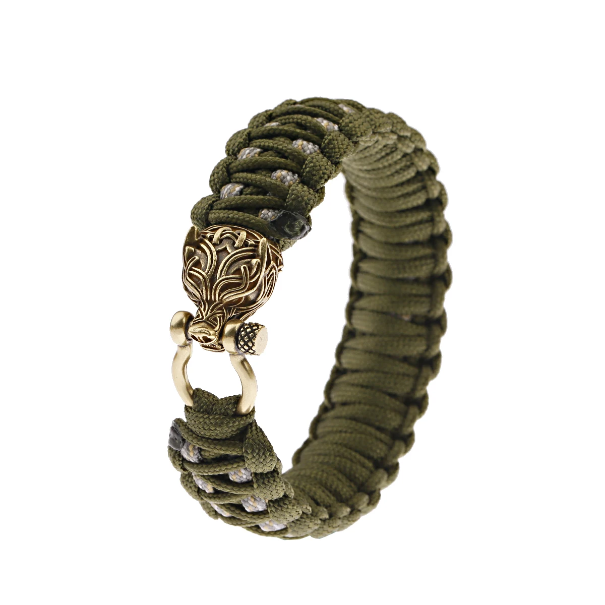 Vintage Copper Dragon Head Thick Rope Bracelet High Quality Handmade Outdoor Survival Bracelet Men's Accessories