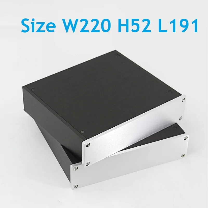 W220 H52 L191 Preamp Hi End Panel Chassis DIY Small Size DAC Decoder Power Amplifier Supply Case Anodizor Aluminum Box PSU Audio