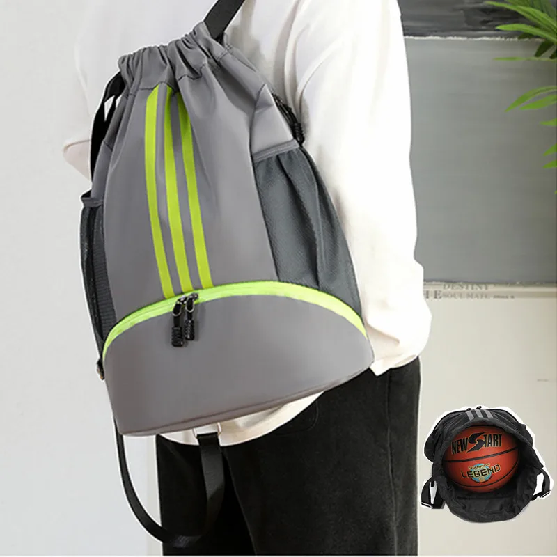 

Gym Drawstring Sports Backpacks For Fitness Big Women Travel Gymnastics Basketball Athletics Training Ball Men's Shoulder Bags
