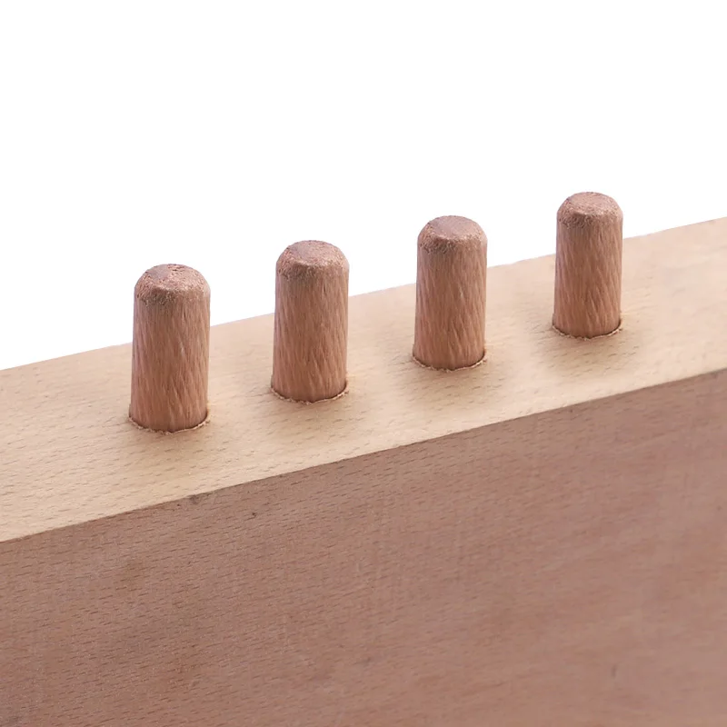 Pasadores de madera redondos estriados, varillas de 40-50mm para carpintería, juntas de cajón de armario, accesorios para muebles, M6/100, 8/10 unids/set