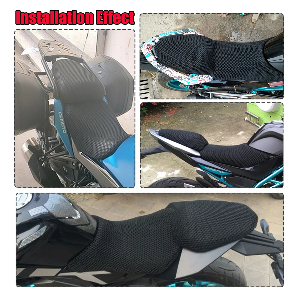 For CFMOTO 250SR 300NK Motorcycle Accessories Rear Seat Hump Cushion Cover Net 3D Mesh Protector Insulation Cushion Cover