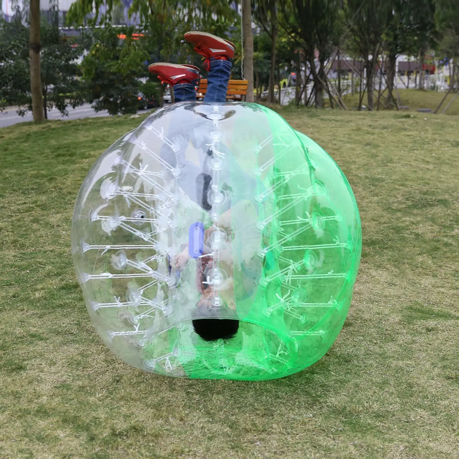 จัดส่งฟรีกันชนลูกฟุตบอล 1.5 m/5ft Body Zorb Ball กันชนฟุตบอล Inflatable Body Zorb Ball สําหรับผู้ใหญ่