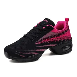 Zapatos deportivos de entrenamiento de baile para mujer, zapatos de baile modernos de suela suave, zapatos de entrenamiento de baile para mujer de malla, 731