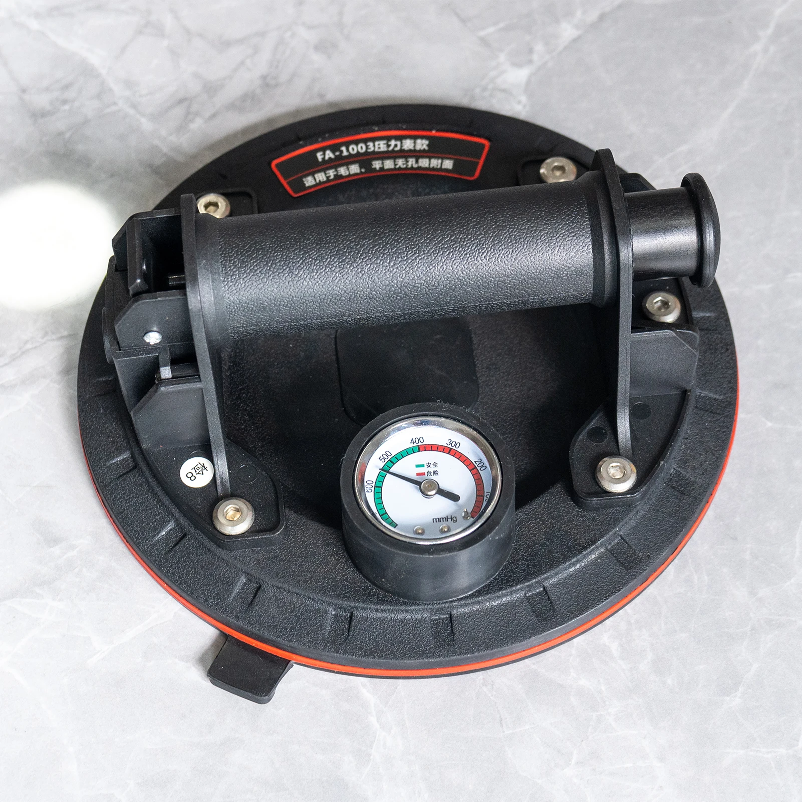 8นิ้วดูดสูญญากาศถ้วยเครื่องวัดความดัน Heavy Duty Vacuum Lifter สำหรับหินแกรนิตกระเบื้องยกคู่มือ