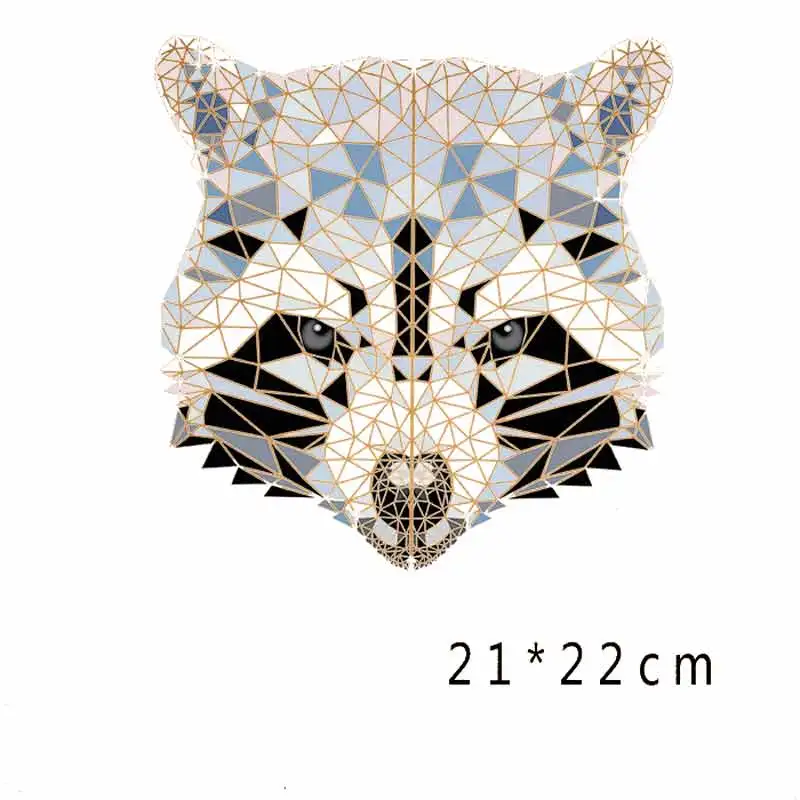 Tiger Heat Vinyl Transfer For Clothing Animals Lion Thermal Stickers Iron On Transfers For Clothes Applique For Washable T-shirt