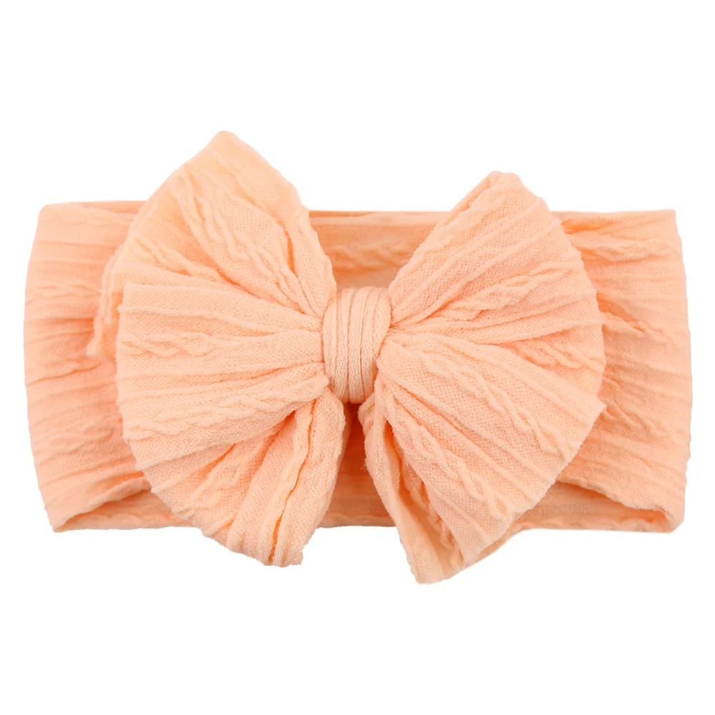 Solid Cable Bow Baby Headband, Kids Hair Accessories